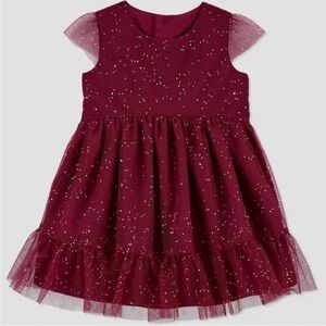 Carter's Just One You® Baby Girls' Glitter Dress - Burgundy 18 months